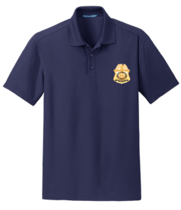 Golf Shirt with Gold Badge Image