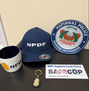 June 2024 Bundle NPDF Mug, NPDF Hat, NPDF Eagle Mouse Pad, NPDF Key Chain and Safe Cop Image