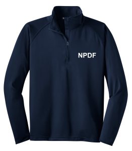 NPDF Quarter Zip Sports-Wick with NPDF Lettering (Navy) Image