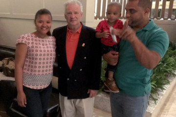 NPDF Executive Director Joseph Occhipinti with Grendel De Jesus Moran and parents.